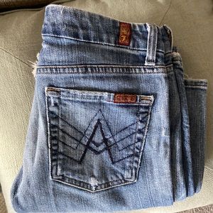 7 For All Mankind “A” pocket flared jeans - size 28